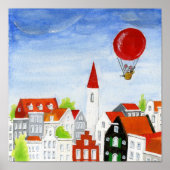 Balloon Mouse & Roofs Poster (Vorne)