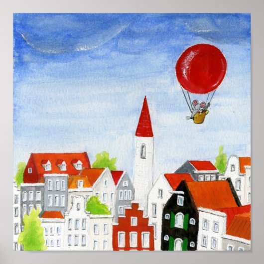 Balloon Mouse & Roofs Poster (Vorne)