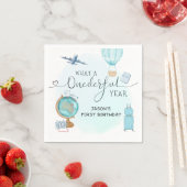 Balloon ONEderful Year 1st First Birthday Serviette (Beispiel)