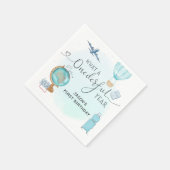 Balloon ONEderful Year 1st First Birthday Serviette (Ecke)