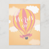 Balloon Orange Words of Advice Mommy Postcard Hinweiskarte (Vorderseite)