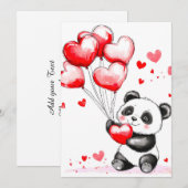 Balloon Panda Liebe in der Luft Ankündigung (Vorne/Hinten)