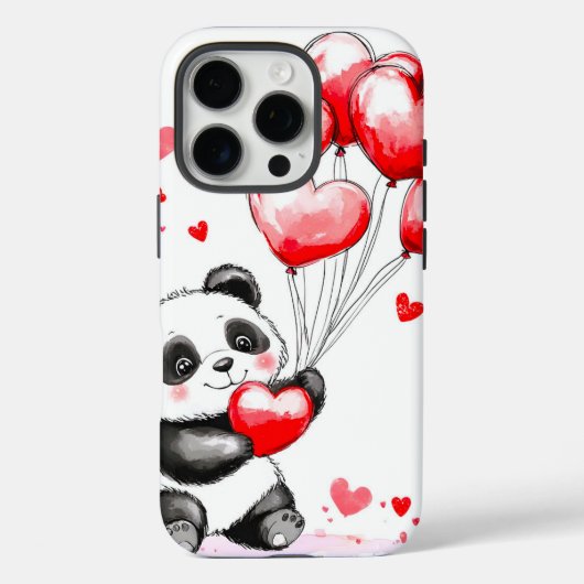 Balloon Panda Liebe in der Luft Case-Mate iPhone Hülle (Rückseite)