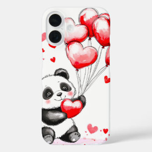 Balloon Panda Liebe in der Luft iPhone 16 Hülle