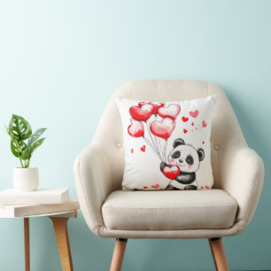 Balloon Panda Liebe in der Luft Kissen