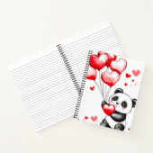 Balloon Panda Liebe in der Luft Notizblock (Innenseite)