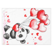 Balloon Panda Liebe in der Luft Tischdecke (Vorderseite (Horizontal))