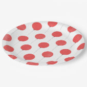 Balloon Paper Plate - Red Pappteller (Schrägansicht)