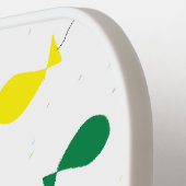 Balloon-Party-Muster in weiß Pickleball Schläger (Linke Seite)