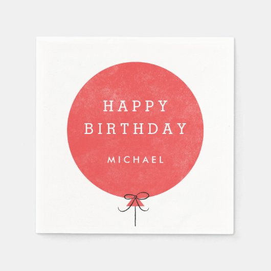 Balloon Party Napkin - Red Serviette (Vorderseite)