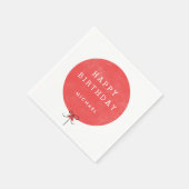 Balloon Party Napkin - Red Serviette (Ecke)