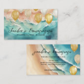 Balloon Party Planer Ocean Beach Sea Visitenkarte (Vorne/Hinten)