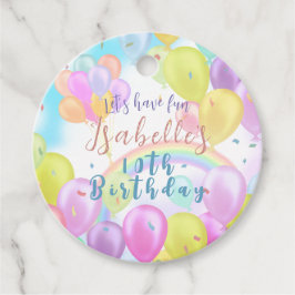 Balloon Pastel Birthday Geschenkanhänger