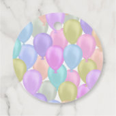 Balloon Pastel Birthday Geschenkanhänger (Rückseite)
