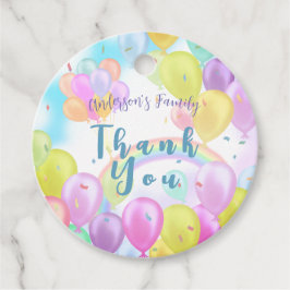 Balloon Pastel Birthday Geschenkanhänger