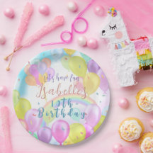 Balloon Pastel Birthday Paper Tellers
