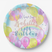 Balloon Pastel Birthday Paper Tellers Pappteller (Vorderseite)