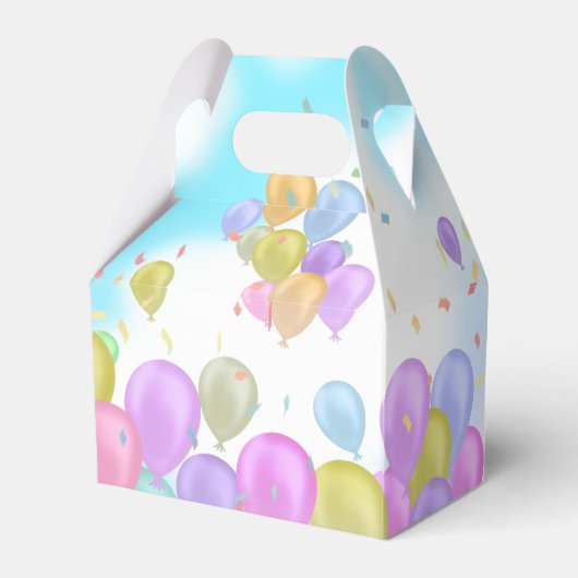 Balloon Pastel Birthday Party Ballons Geschenkschachtel (Rückseite)