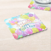 Balloon Pastel Birthday Untersetzer (angewinkelt)