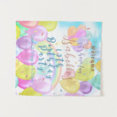 Balloon Pastel Birthday Wandteppich (Vorderseite (Horizontal))