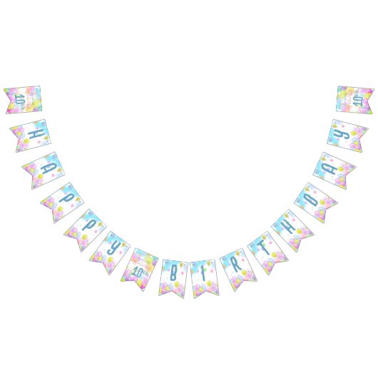 Balloon Pastel Birthday Wimpelkette (Alle)