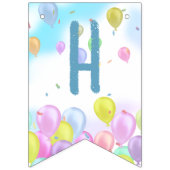 Balloon Pastel Birthday Wimpelkette (Zweite Fahne)
