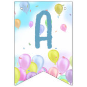 Balloon Pastel Birthday Wimpelkette (Dritte Fahne)