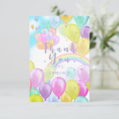 Balloon Pastel Dankeskarte (Stehend Vorderseite)