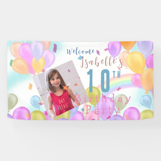 Balloon Pastel Foto Banner (Horizontal)