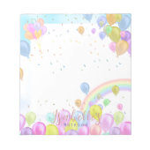 Balloon Pastel Notizblock (Vorderseite)