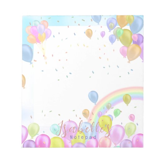 Balloon Pastel Notizblock (Vorderseite)