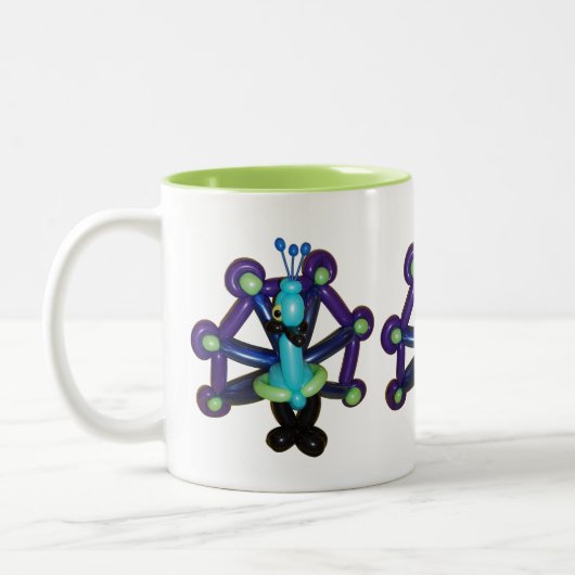 Balloon Peacock-Tasse Zweifarbige Tasse (Links)