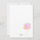 Balloon Pet Pastel Foto Feiertagskarte (Rückseite)