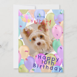 Balloon Pet Pastel Foto Feiertagskarte