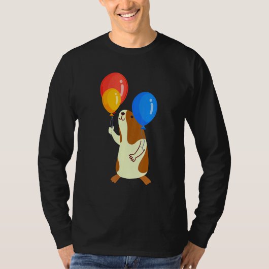 Balloon Pig Graphic Guinea Pig Owner Pet Cavy Anim T-Shirt (Vorderseite)