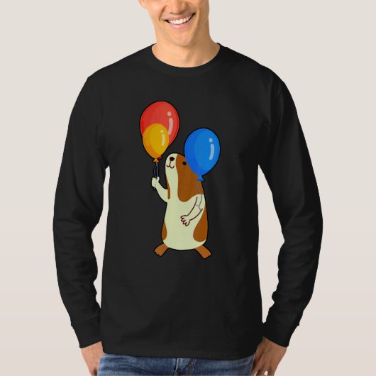 Balloon Pig Graphic Guinea Pig Owner Pet Cavy Anim T-Shirt (Vorderseite)