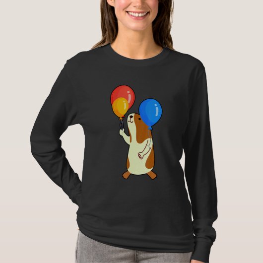 Balloon Pig Graphic Guinea Pig Owner Pet Cavy Anim T-Shirt (Vorderseite)