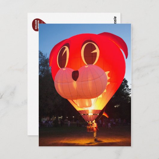 Balloon Rabbit Postcard Postkarte (Vorne/Hinten)