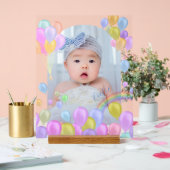 Balloon Rainbow Baby Foto Acrylschild (Hochzeit)