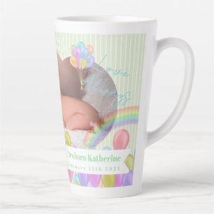 Balloon Rainbow Cloud Foto Green Latte Tasse