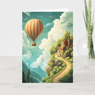 Balloon Reiselandschaft Feiertagskarte