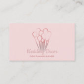 Balloon Rose Gold Aesthetic Event Planning Visitenkarte (Vorderseite)