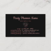 Balloon Rose Gold Ästhetik Visitenkarte (Rückseite)