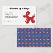 Balloon Sculptor Artist Children's Entertainer Visitenkarte (Vorne/Hinten)