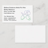 Balloon Sculpture Artist Entertainer Business Card Visitenkarte (Vorne/Hinten)