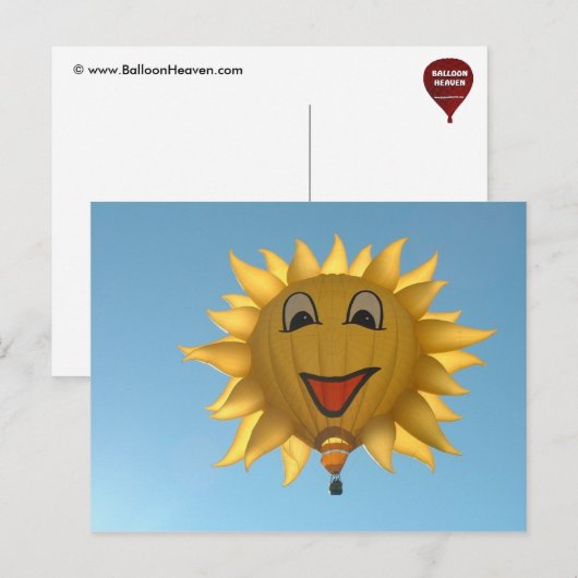 Balloon sonnig postkarte (Vorne/Hinten)