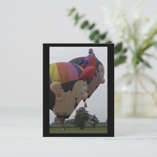 Balloon Special Junge Postkarte (Stehend Vorderseite)
