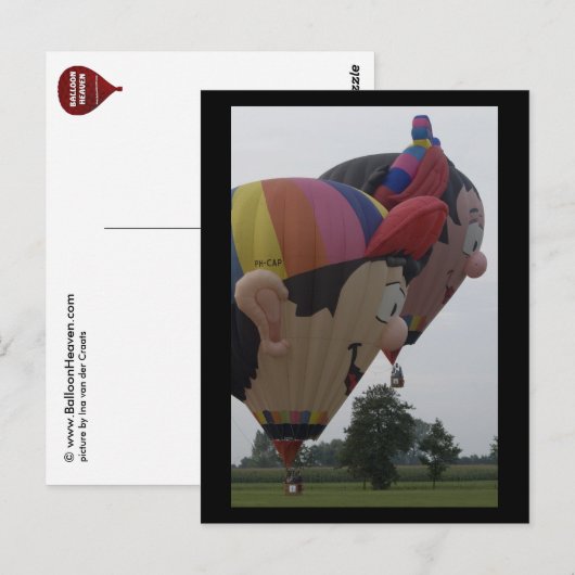 Balloon Special Junge Postkarte (Vorne/Hinten)