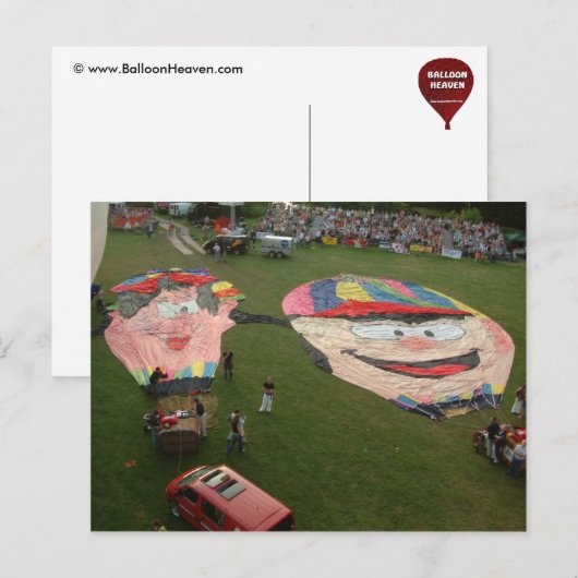 Balloon Special Junge Postkarte (Vorne/Hinten)