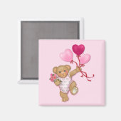 Balloon Teddy Magnet (Vorderseite/Rückseite)